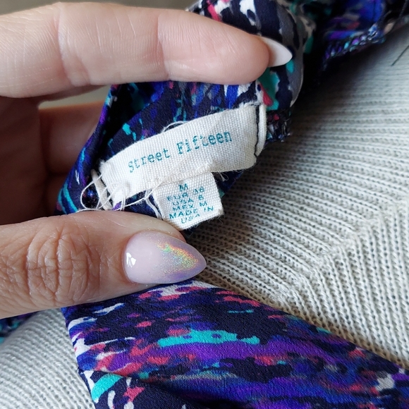 Abstract Sun Dress Open Back [street fifteen] M - Picture 6 of 7